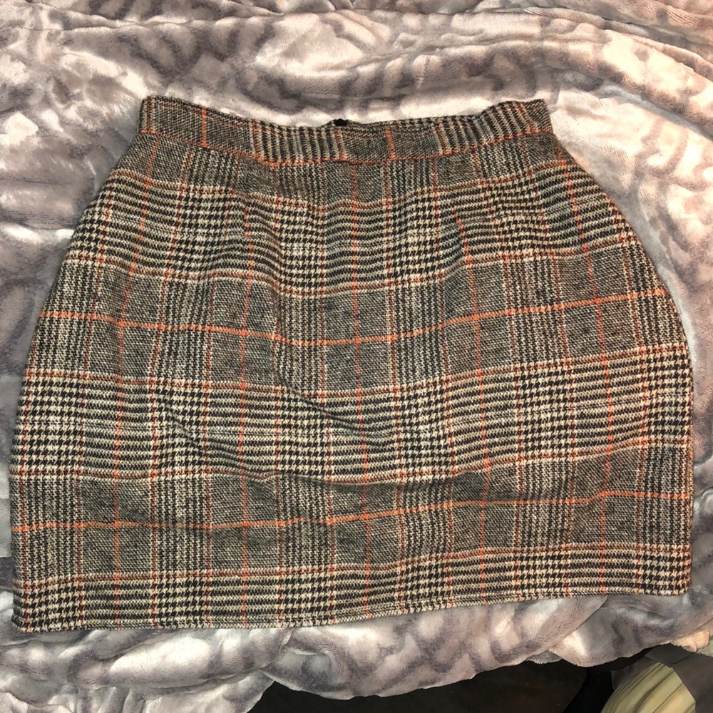 Wales Check Zip Back Skirt